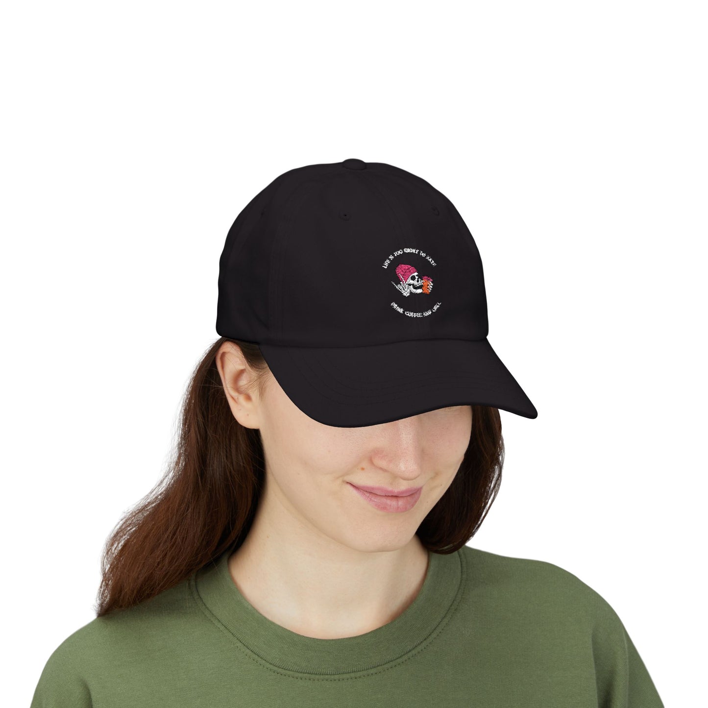 Cool Dad Cap with Skull and Coffee Cup - Unisex