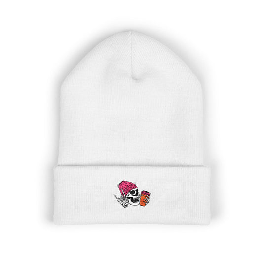 Embroidered Skull Beanie - Stylish Winter Accessory