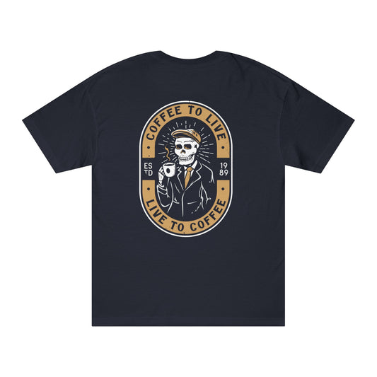 Coffee Lover's Unisex Classic Tee - Live to Coffee Design