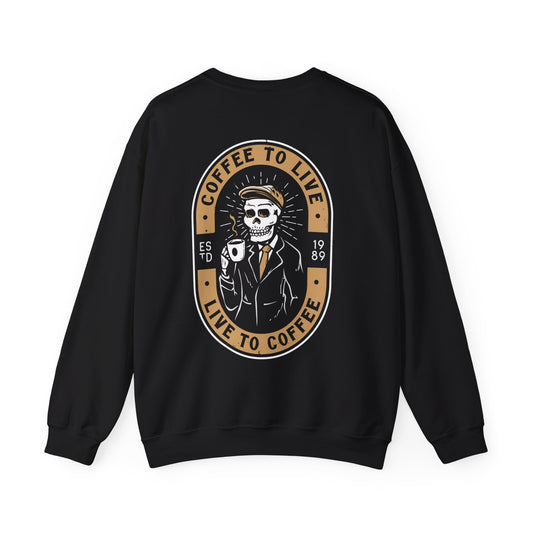 Skull Coffee Sweatshirt - Unisex Heavy Blend™ Crewneck