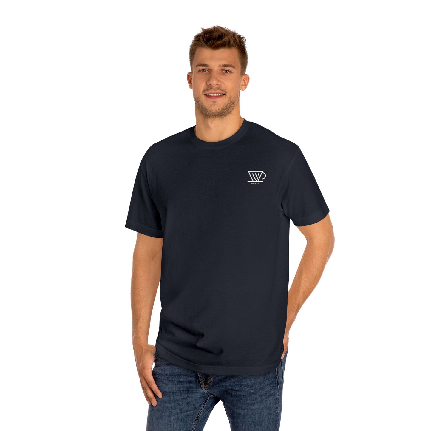 Coffee Never Die Unisex Classic Tee - Skull & Floral Graphic