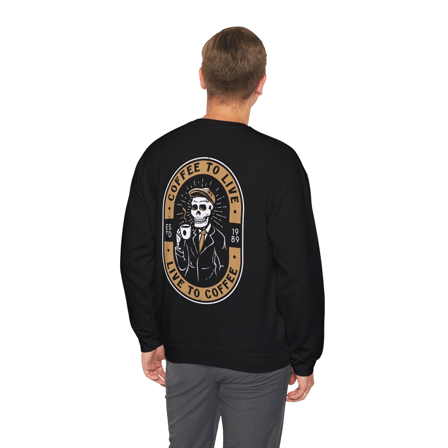 Skull Coffee Sweatshirt - Unisex Heavy Blend™ Crewneck